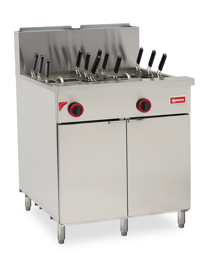2 x 11 Gallon (42L) Natural Gas Floor Model Pasta Cooker, 140,000 BTU