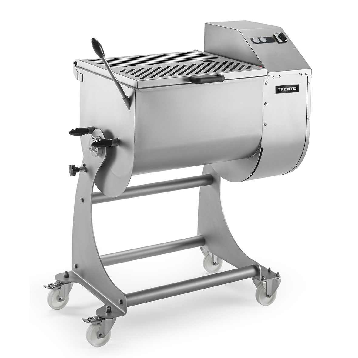 Trento 397 lb. (180 kg) Heavy-Duty Stainless Steel Electrical Meat Mixer with Two Mixing Arms –  220V, 3Ph 1.5HP (1100W)