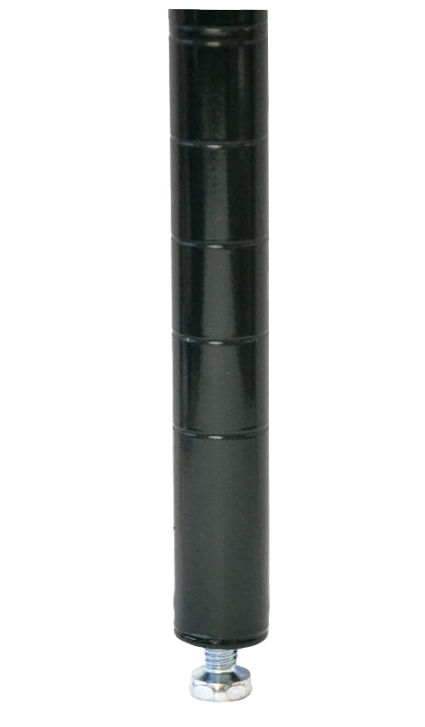 Omcan Black Epoxy Post with Leveler — Size: 64"