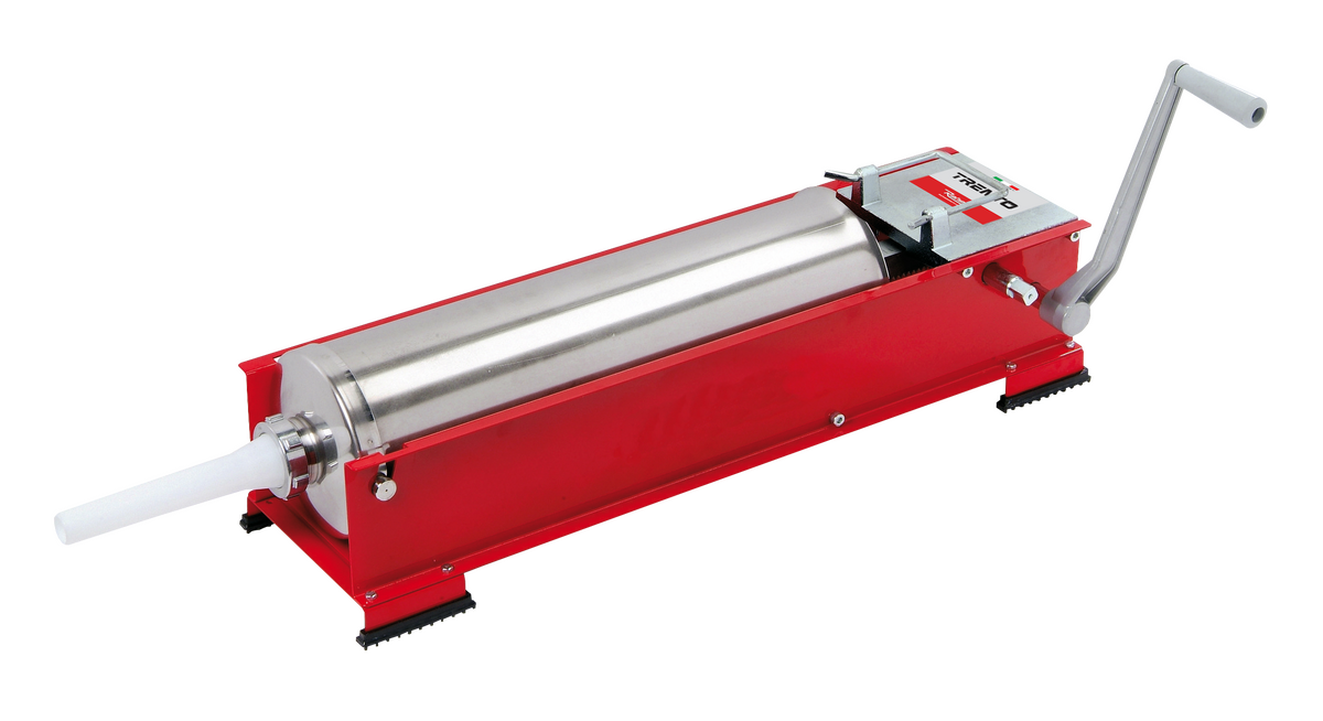 Reber Trento Red Manual Sausage Stuffer with / Capacity – 2-Speed Horizontal Direct Drive — Capacity: 26 lb