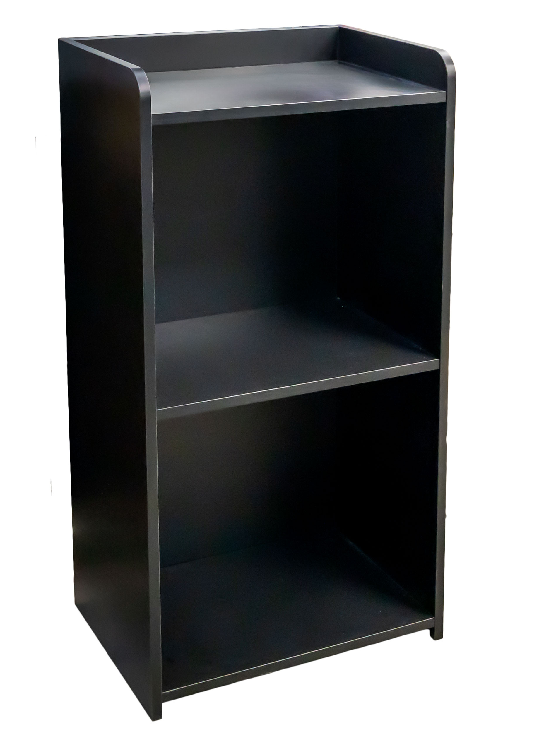 OMCAN 24.5” Black Hostess Station with Shelf & Casters