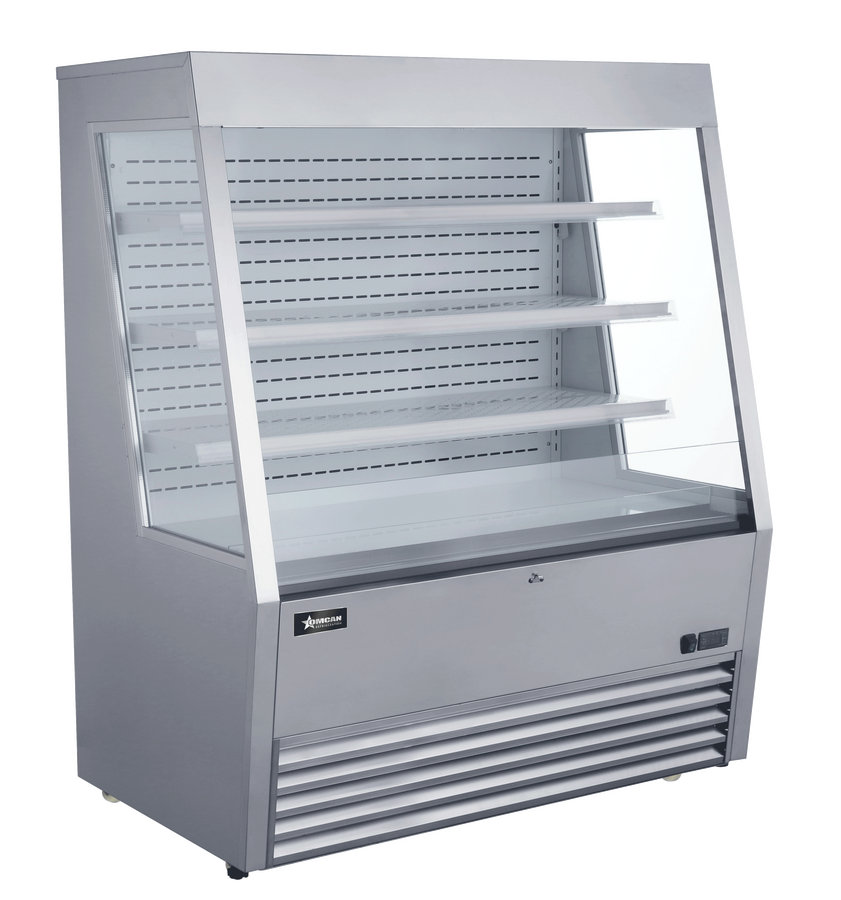 OMCAN 48″ Three (3) Shelf Grab-and-Go Open Refrigerated Floor Self-Serve Display Case, 15 cu.ft. (426 L), Stainless Steel