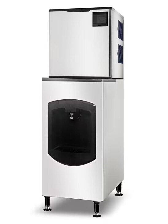 Omcan Ice Maker Machine and Dispenser with . Ice Bin – Ice Yield . per Day — Size: 22" / Capacity: 170 lb