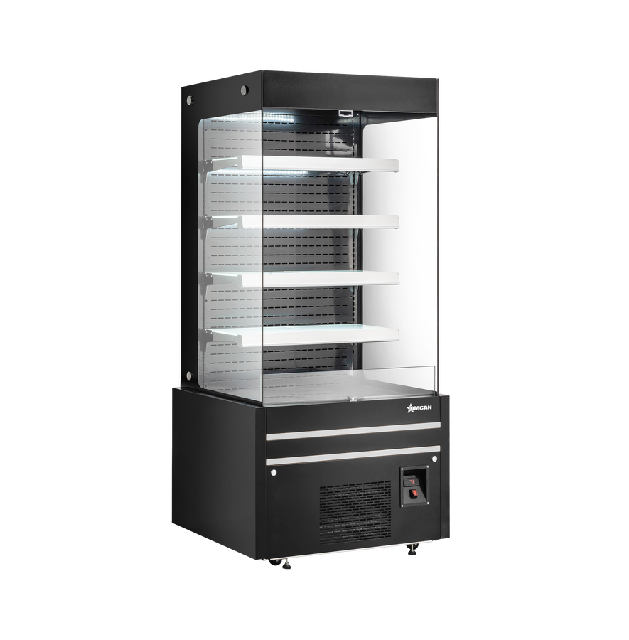 36” Four (4) Shelf Grab-and-Go Open Front Refrigerated Showcase, 19.77 cu.ft. (560 L), Black