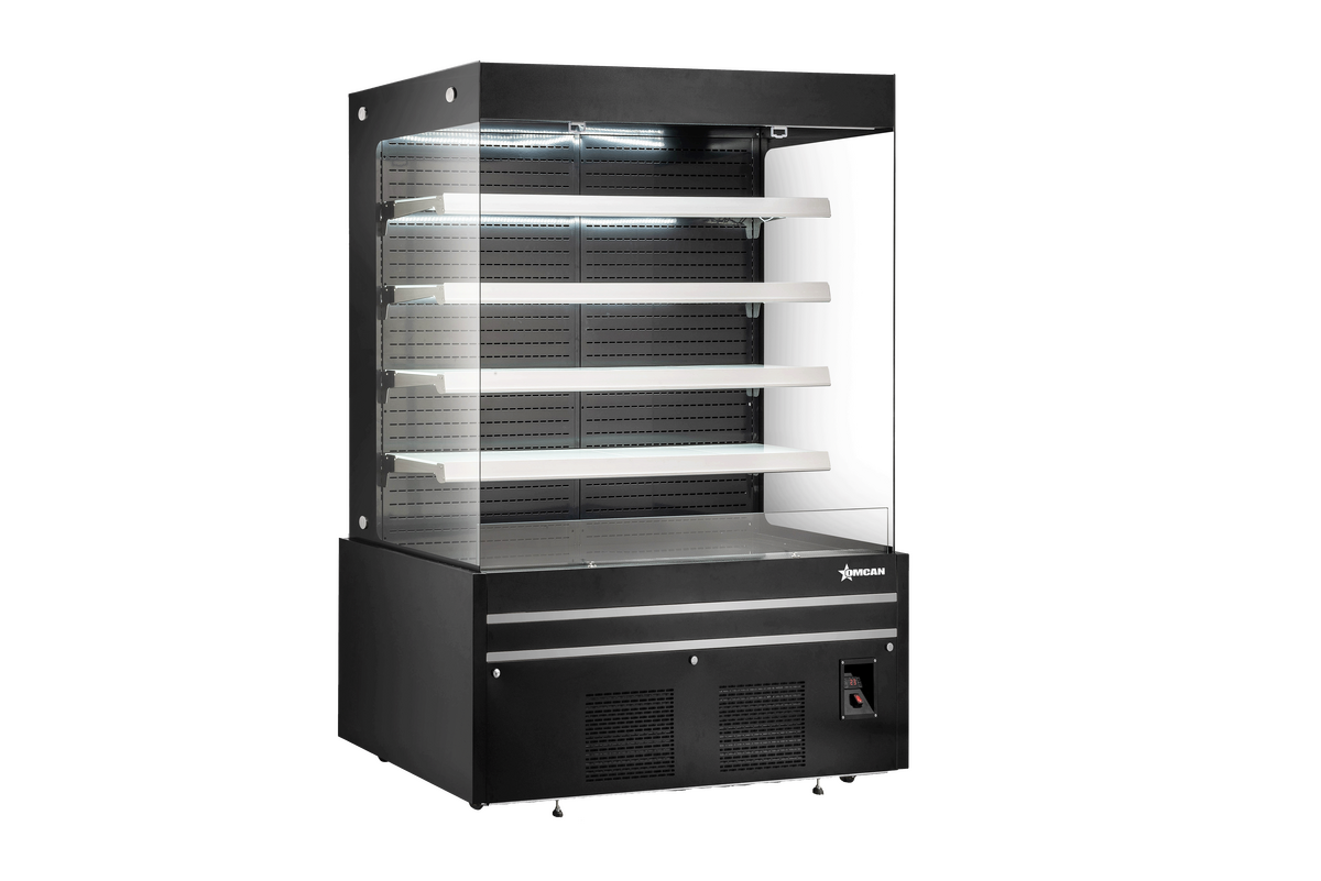 72” Four (4) Shelf Grab-and-Go0 Open Front Refrigerated Showcase, 40.96 cu.ft. (1160 L), Black