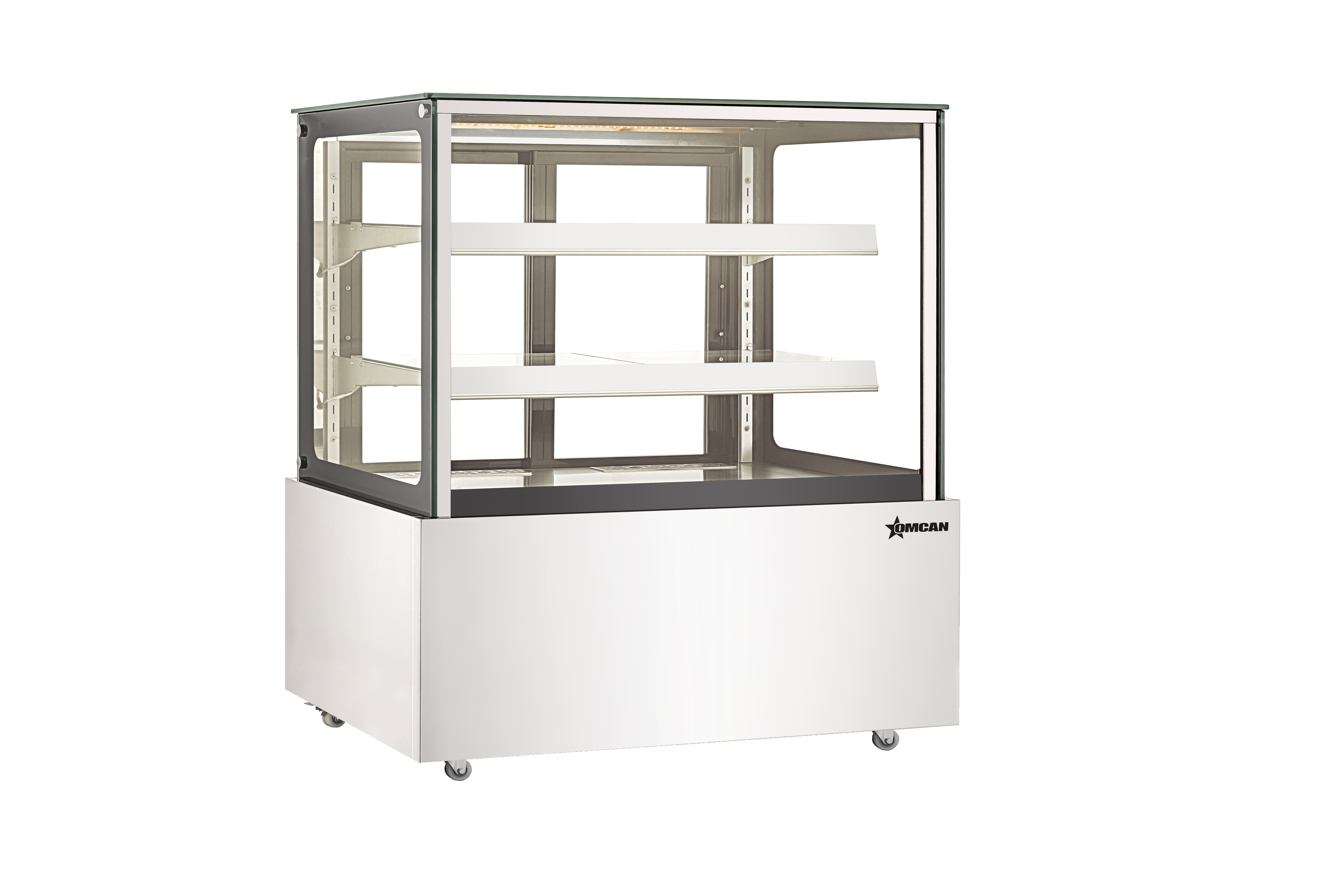 48" Floor Display Warmer, 2 Shelves, Square-Glass Front, Full-Service, 16.4 cu.ft. (465 L) Capacity – 110V, 800W