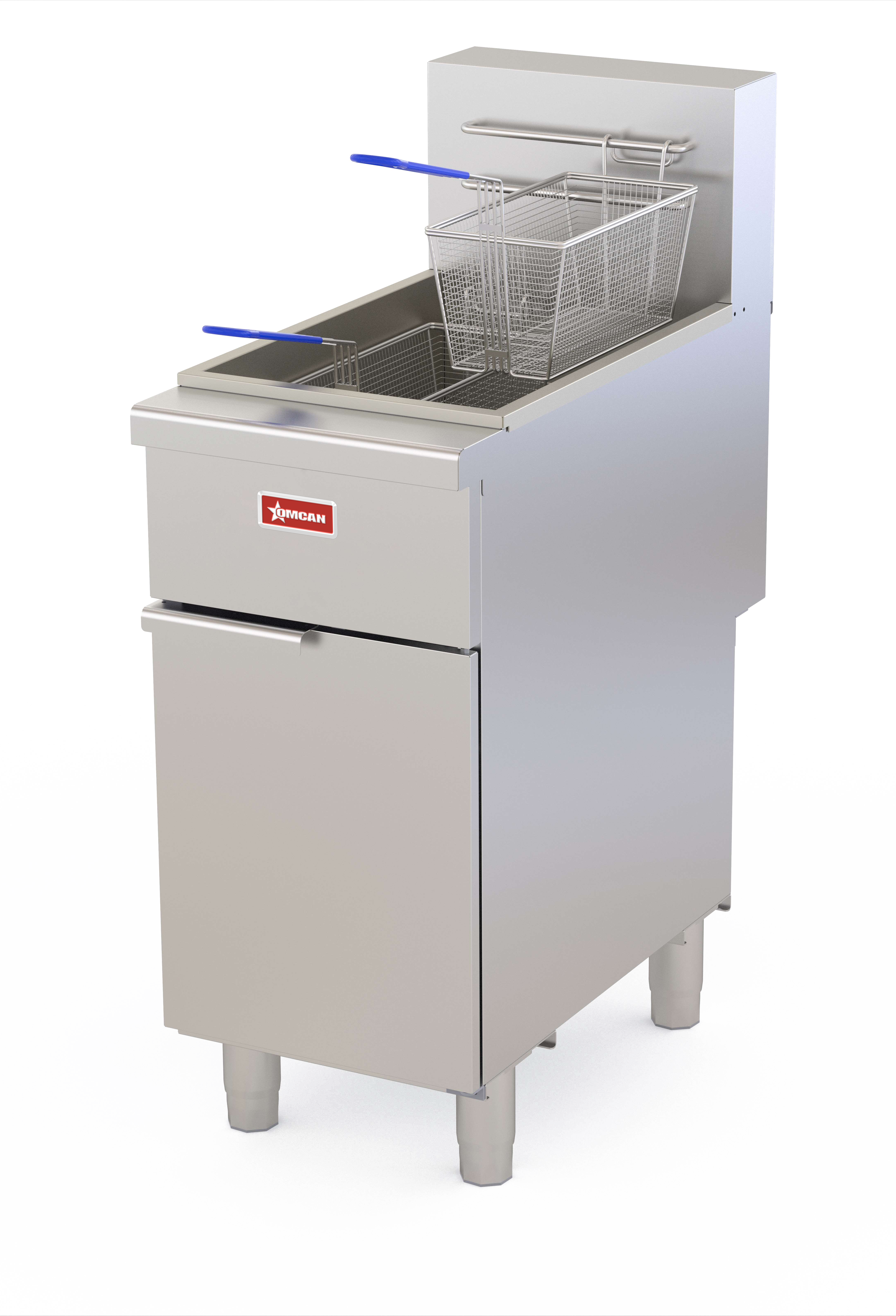 50 lbs. Open Pot Natural Gas Fryer Floor Model - 122,000 BTU