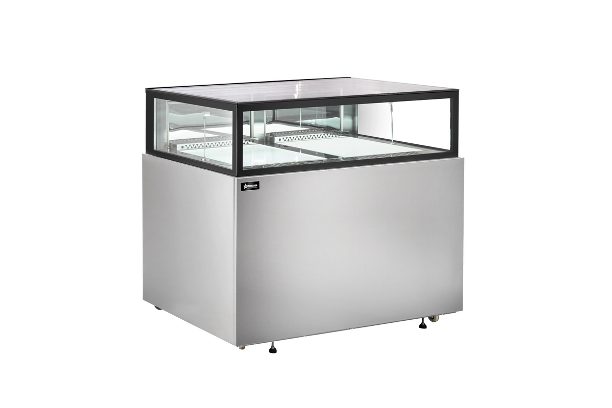 48” x 32” Flat Top Refrigerated Showcase, 13.2 cu.ft. (373 L), Stainless Steel