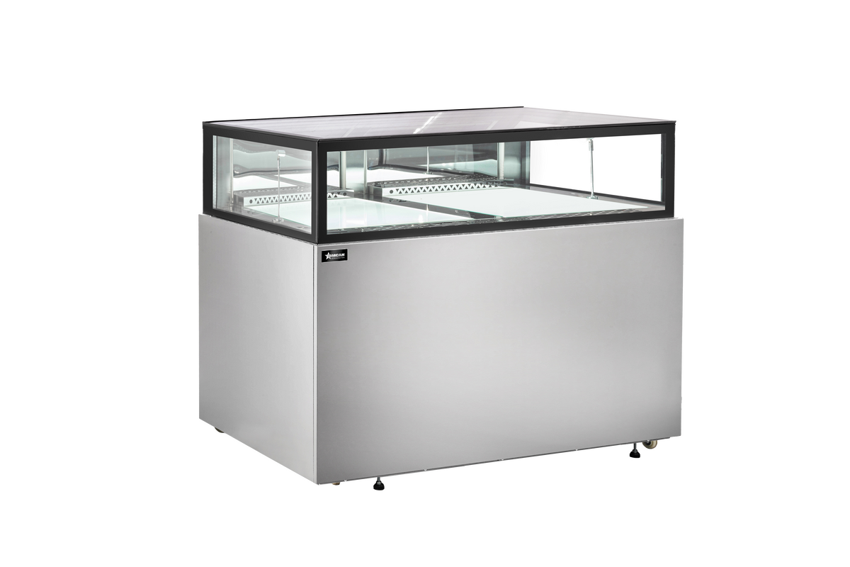 60” x 32” Flat Top Refrigerated Showcase, 16.7 cu.ft. (474 L), Stainless Steel