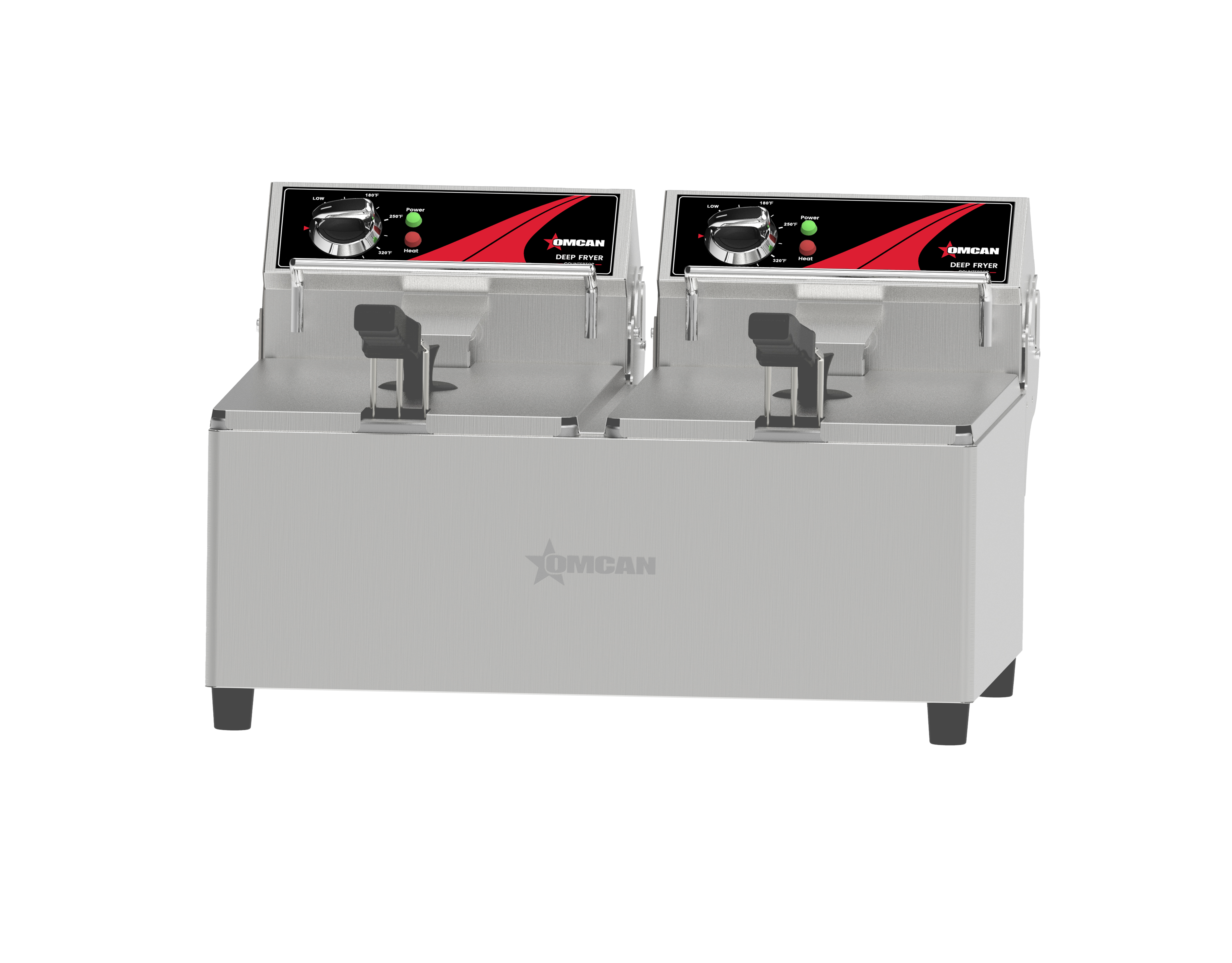 2 x 20 lb Capacity  Elite Series Electric Countertop  23.6” Double Basket Deep Fryer