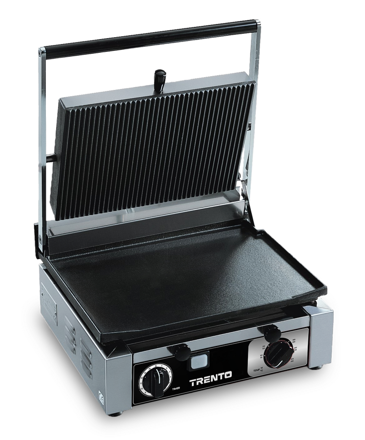 Trento Panini Grill 10″ X 15″ Single Rib/Smooth 120V/60/1 ETL cETLus