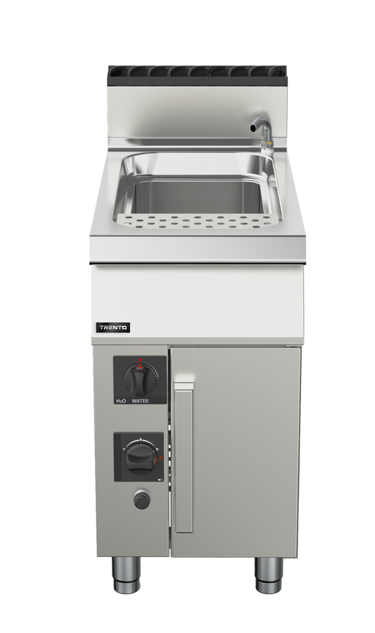 Trento 12 Gallon (45L) Natural Gas Pasta Cooker, Double Burner – 78,000 BTU