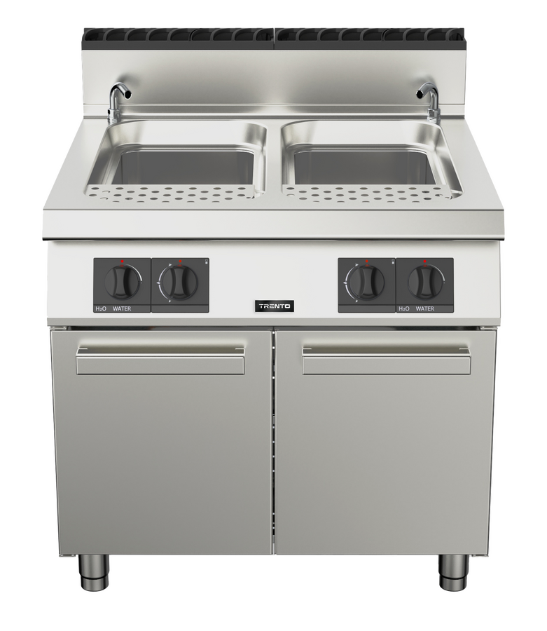 Trento 2 x 12 Gallon (45L) Double Tank Natural Gas Pasta Cooker – 95,000 BTU