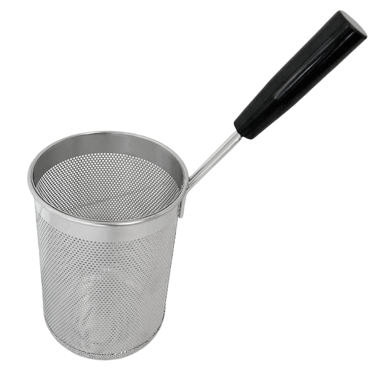 Pasta Cooker Round Basket with Handle, Sixth Size 1/6