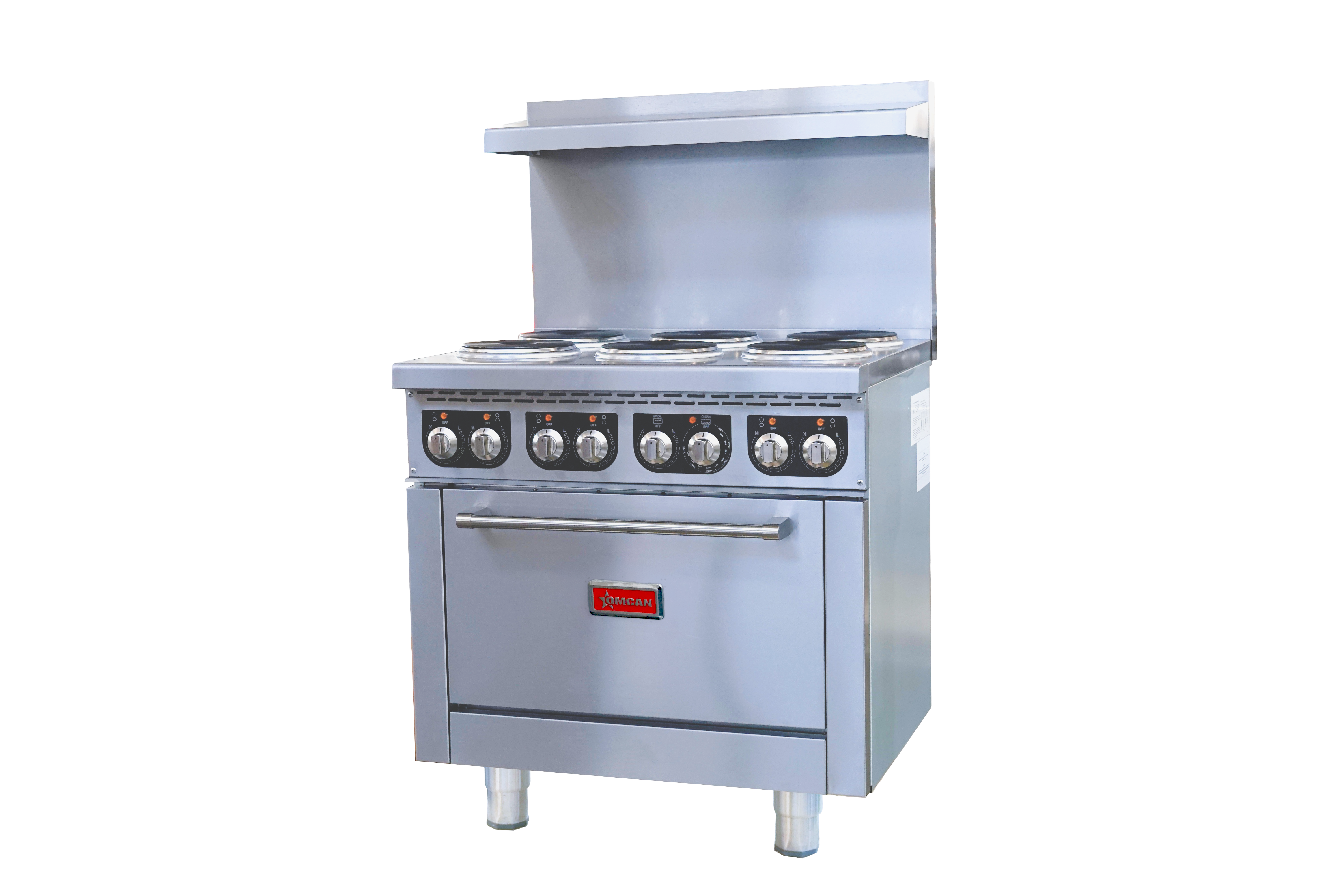 36” Commercial Electric Range with 6 Burners and Standard Oven – 208V, 17kW, 3Ph