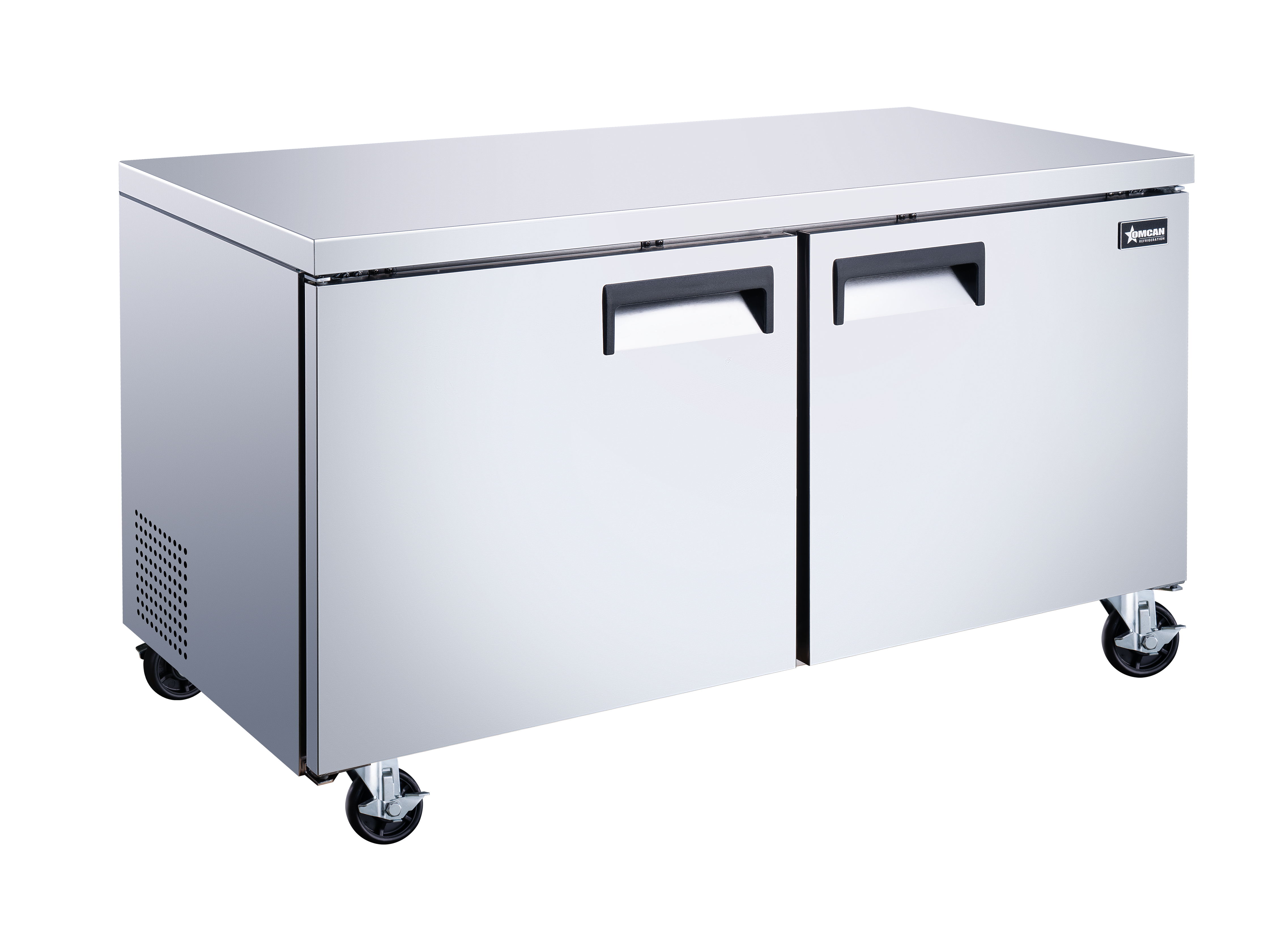 Omcan Two (2) Door Undercounter Refrigerator, . ( ), Stainless Steel — Size: 60" / Capacity: 15 cu ft