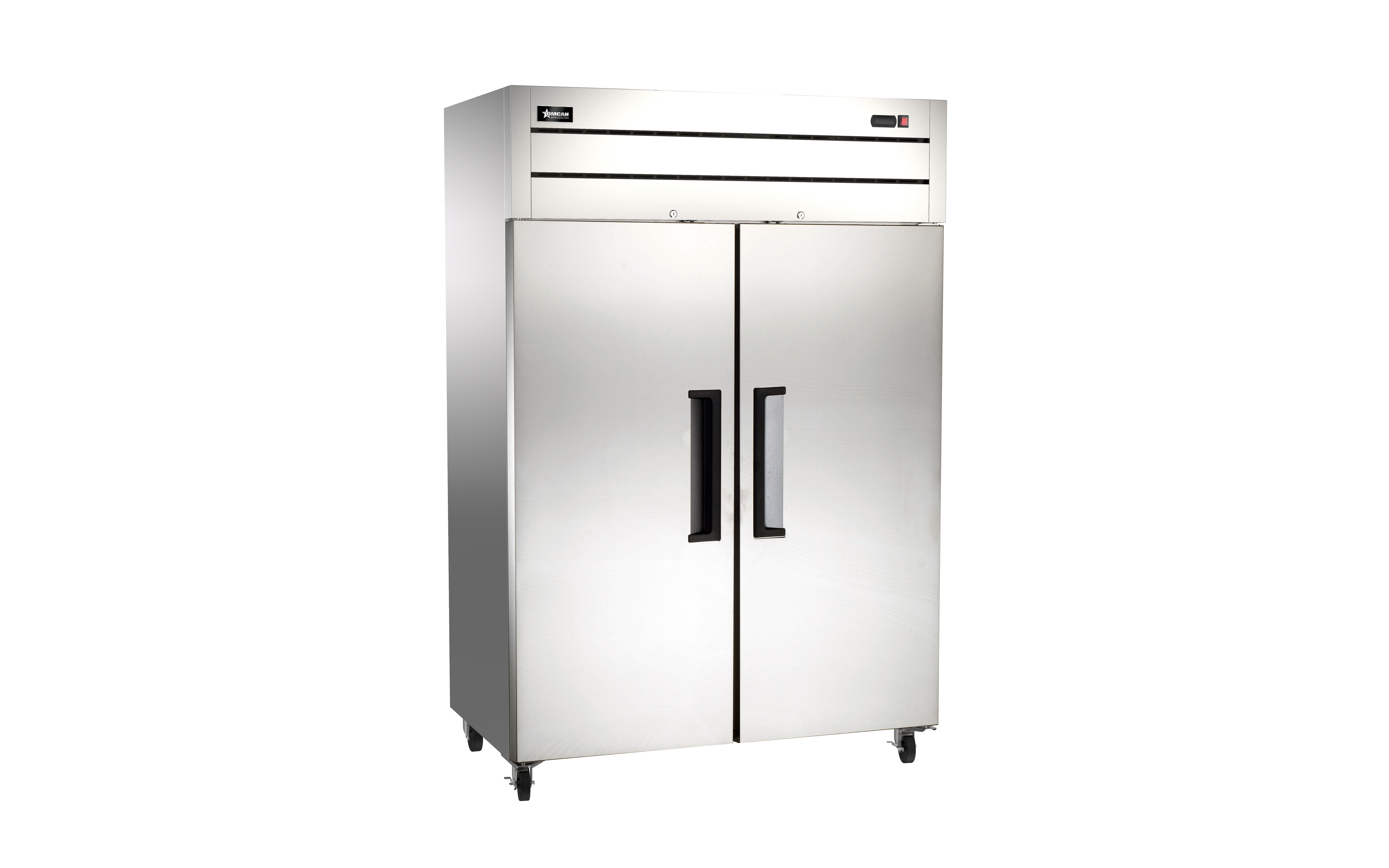 54″ Two (2) Door Top-Mounted Reach-in Freezer, 43.1 cu.ft. (1220 L), Stainless Steel