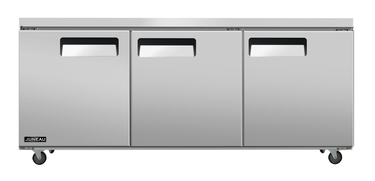 Juneau 72″ Three (3) Door Undercounter Refrigerator, 11 cu.ft. (311 L), Stainless Steel