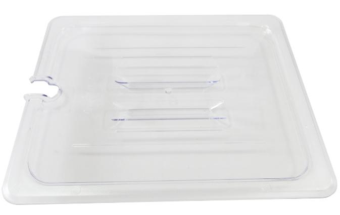 Polycarbonate Half-Size Clear Slotted Cover for Food Pan