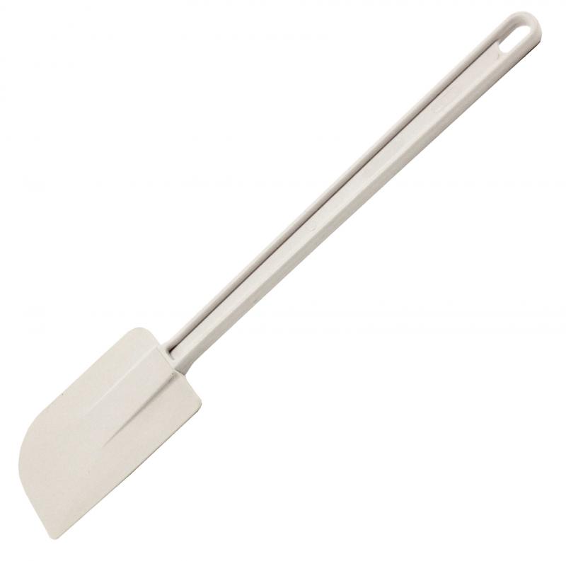 Omcan White Rubber Scraper with Plastic Handle — Size: 10"