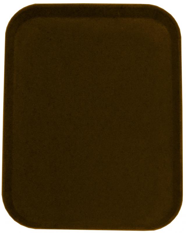 18″ x 14″ Rectangular Brown Non-Slip Service Tray