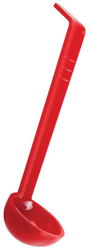 Omcan 1 oz One-Piece Ladle with 13" Handle — Color: Red