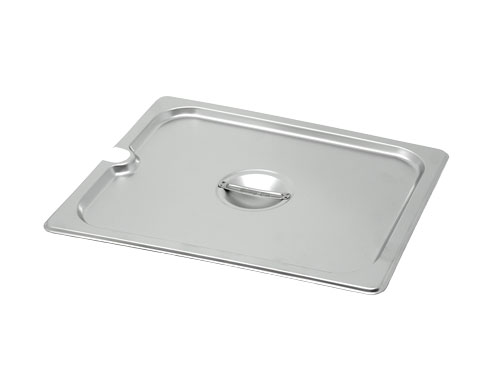 Half-Size Slotted Stainless Steel Steam Table Pan Cover