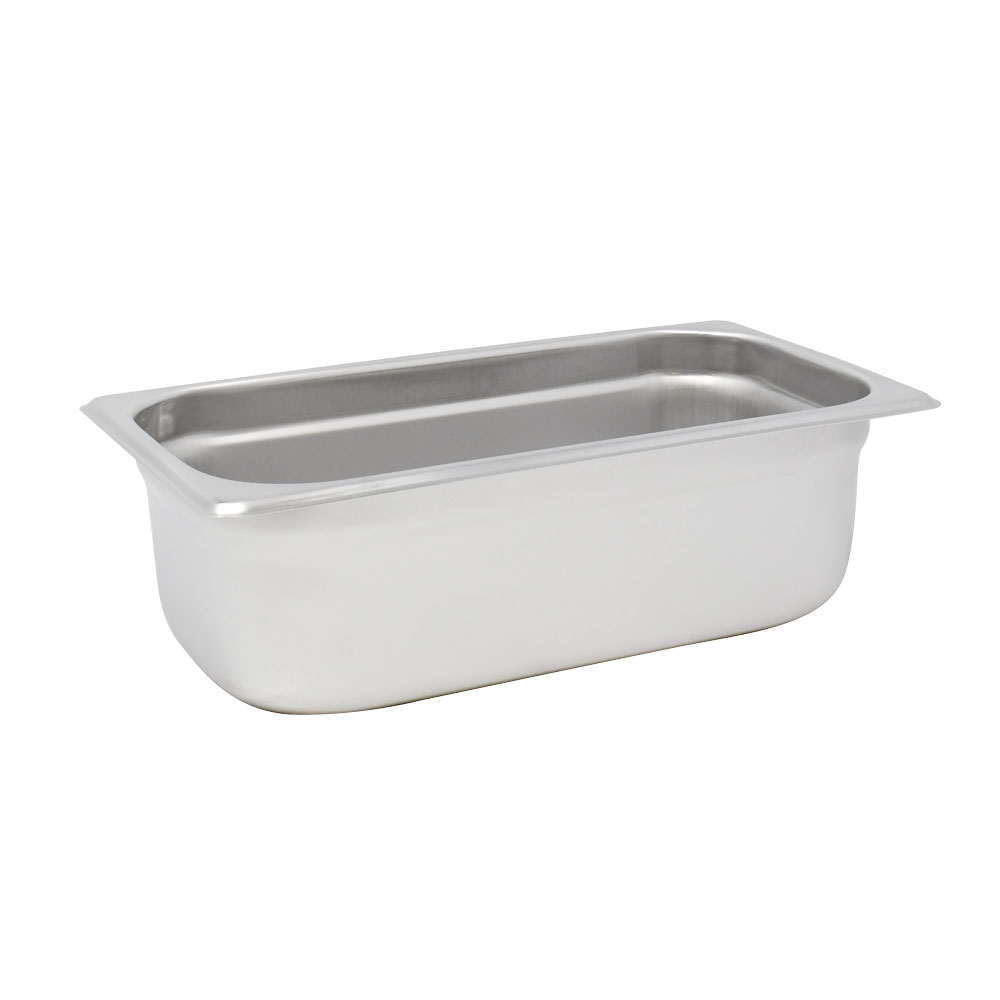GN 1/3 Third-Size Anti-Jam Stainless Steel Steam Table Pan 4″ Deep