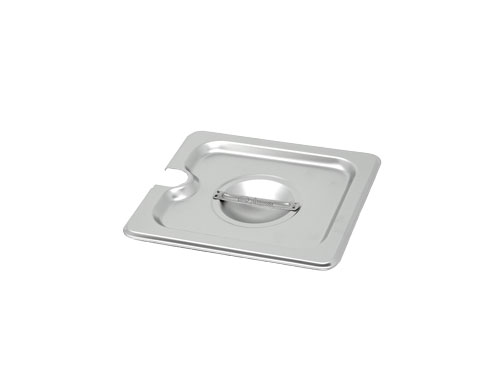 1/6-Size Slotted Stainless Steel Steam Table Pan Cover
