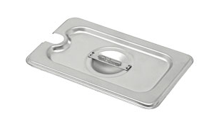 1/9-Size Slotted Stainless Steel Steam Table Pan Cover