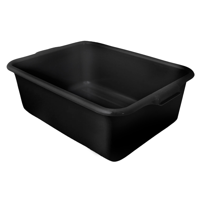 Omcan Standard Polypropylene Bus Bo — Size: 21.5" x 15.5" x 7" / Color: Black