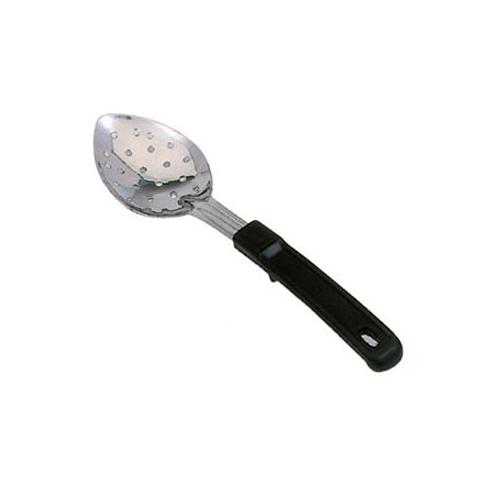 Omcan Stainless Steel Perforated Basting Spoon with Stop-Hook Handle — Size: 15"
