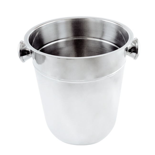 Omcan Stainless Steel Wine Bucket — Capacity: 8 qt / Handle Material: Knob