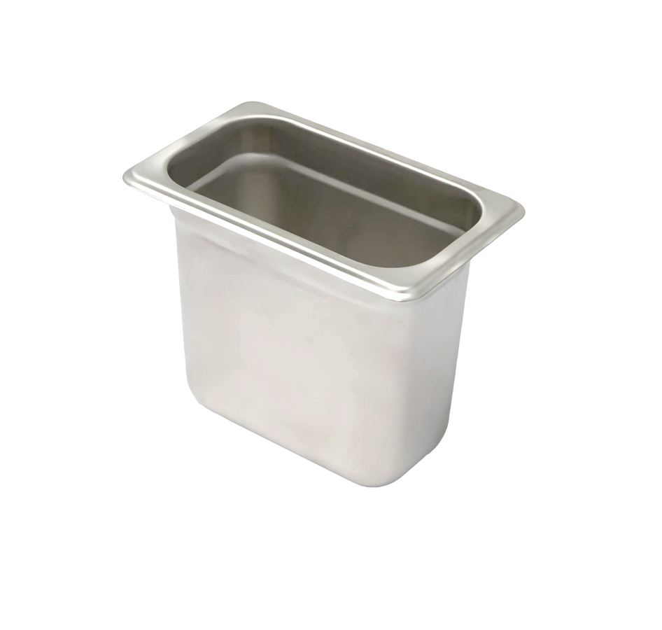 GN 1/9 Ninth-Size Anti-Jam Stainless Steel Steam Table Pan – 6″ Deep