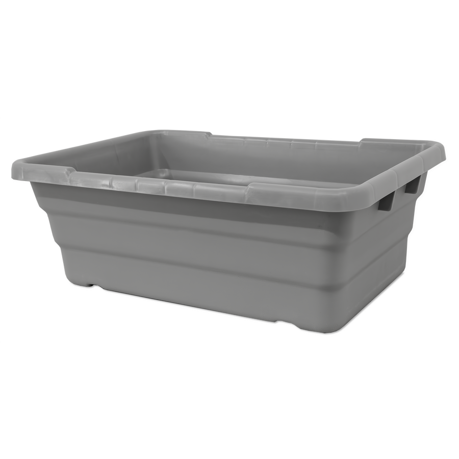 Omcan Stackable Meat Lug / Tote Box 25" x 16" x 8-1/2" NSF — Color: Gray