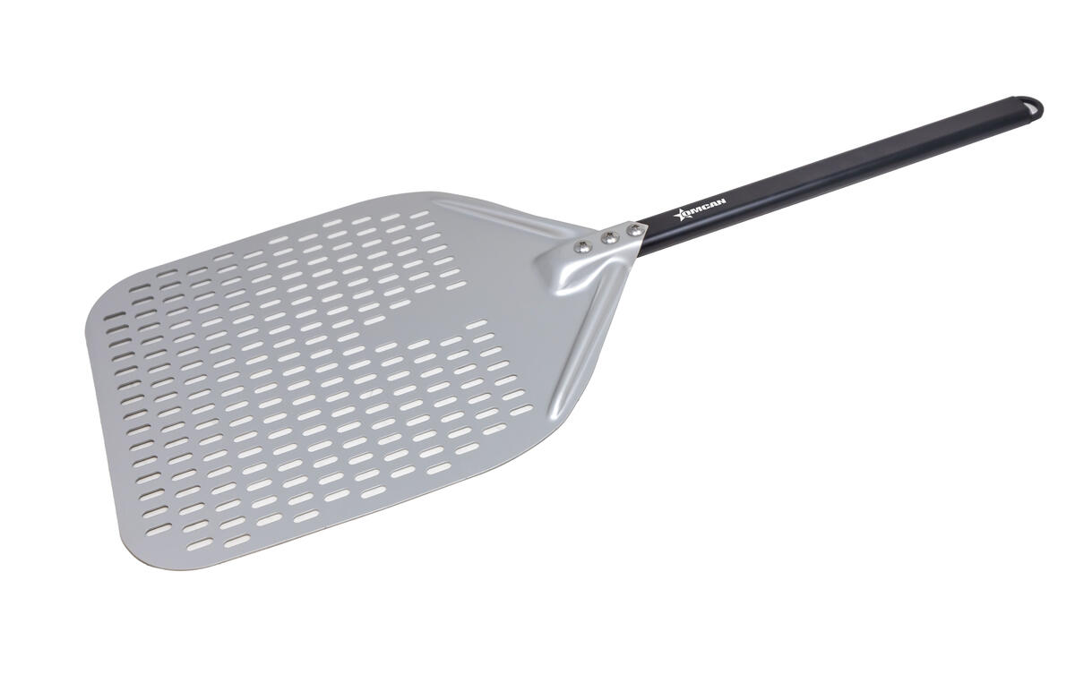 47-1/4”Perforated Aluminum Pizza Peel with 12” x 15-3/4” Rectangular Blade