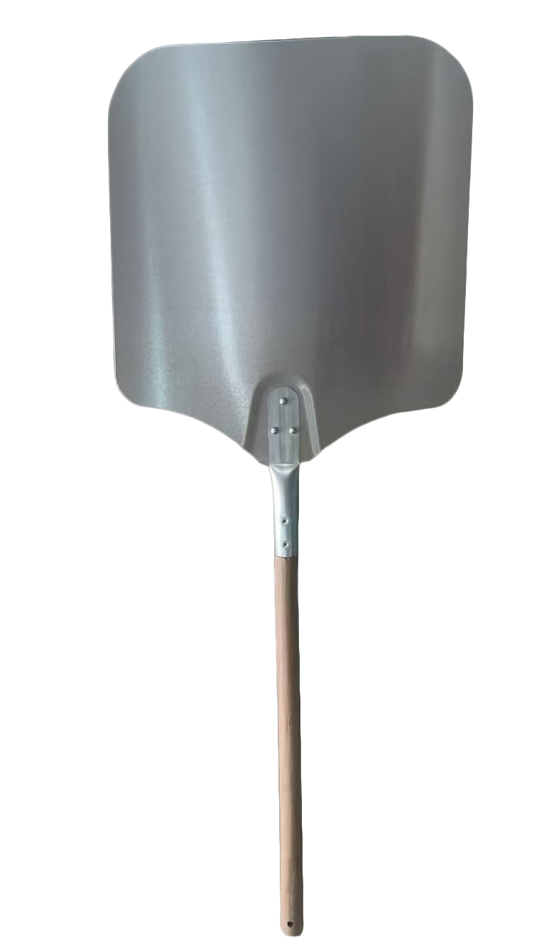 Omcan Aluminum Pizza Peel with Wood Handle — Size: 14" x 16"