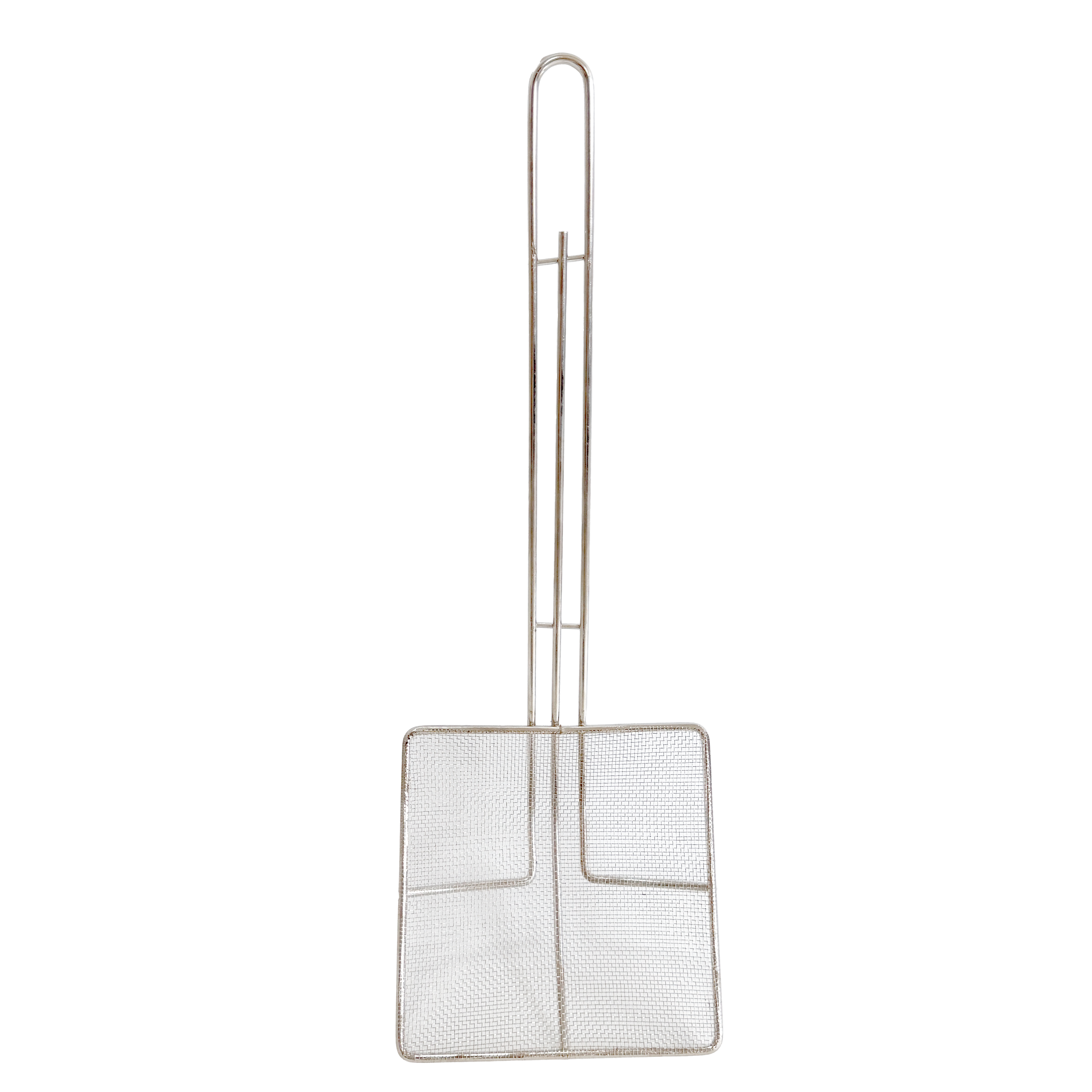 6.75" Square Wire Mesh Skimmer with 12.5″ Nickel Plated Handle