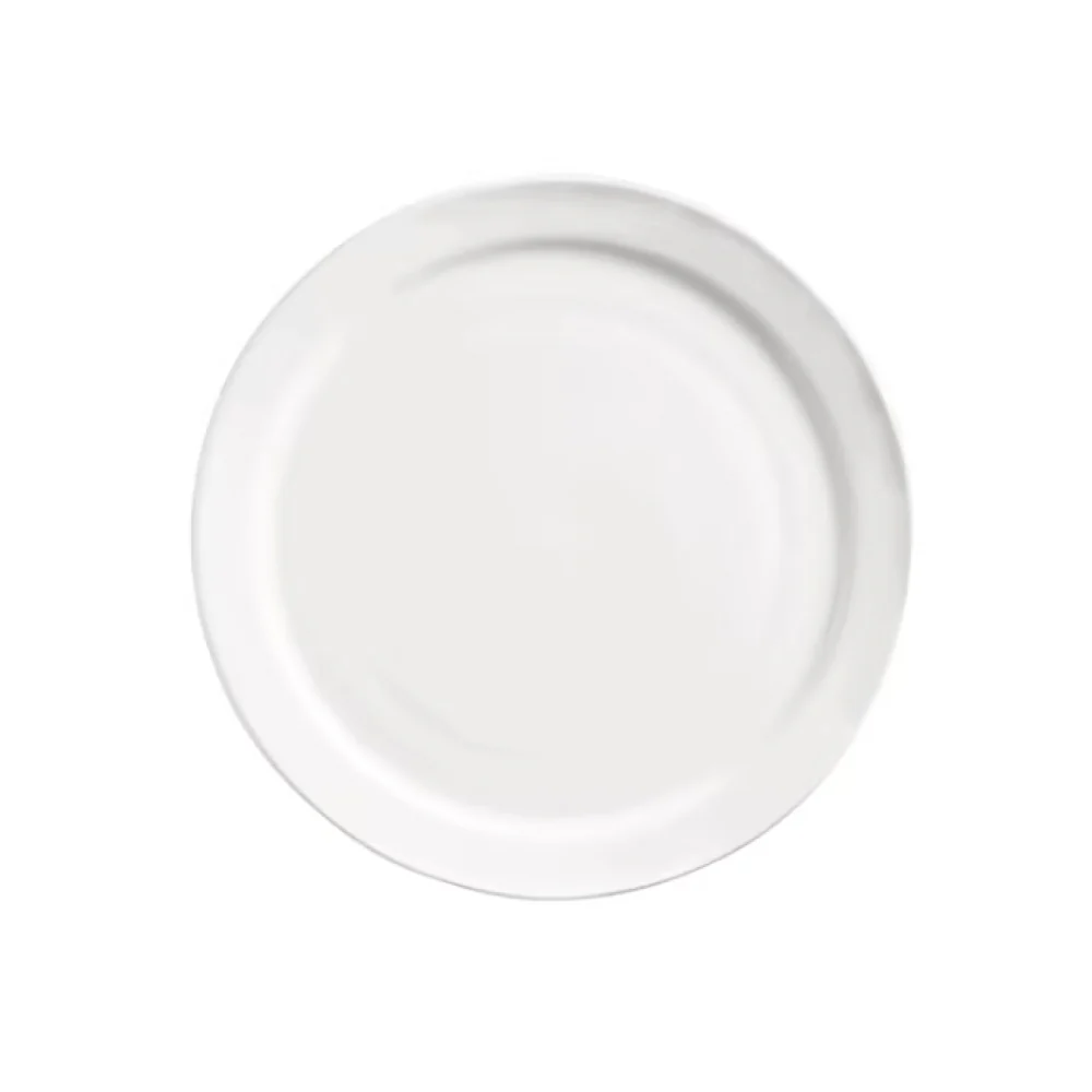 Libbey Porcelana 6.5" Round White Narrow Rim Porcelain Plate - 36/Case - 840-410N-11
