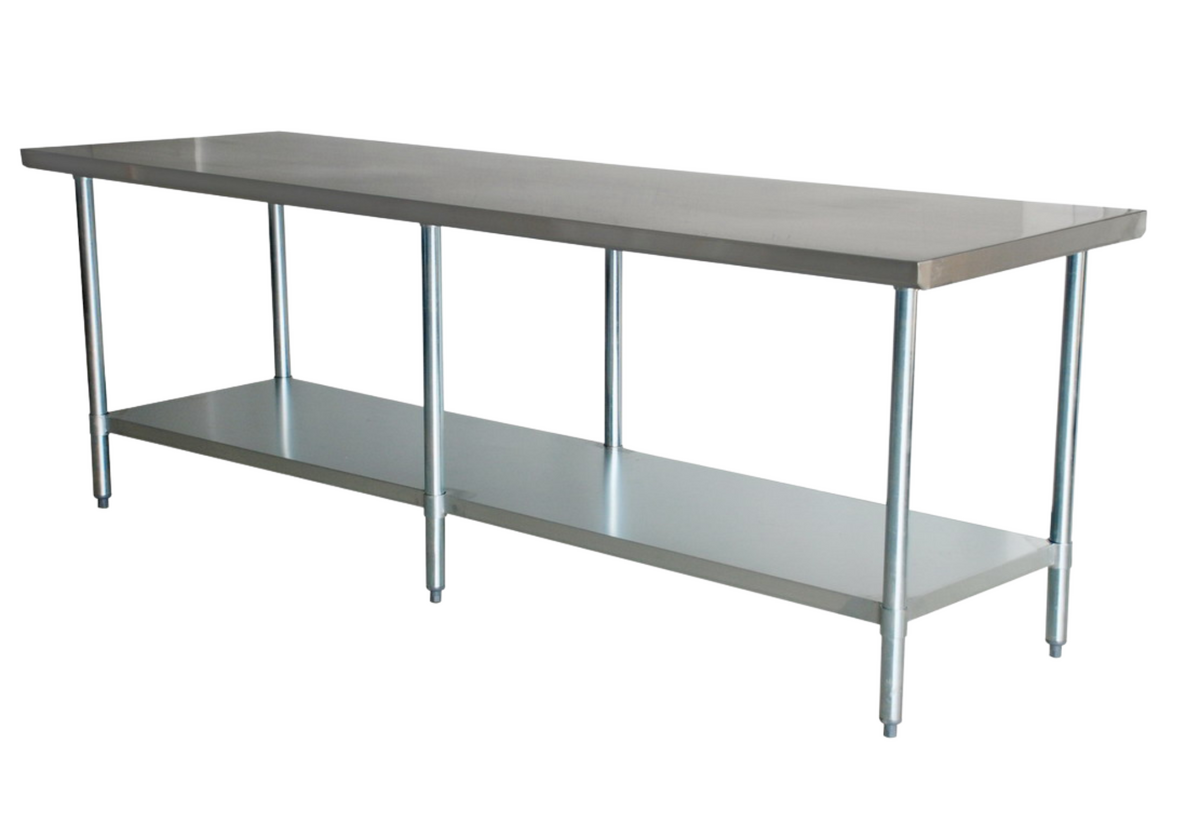 Omcan All Stainless Steel Worktable with Stainless Steel Undershelf and Legs