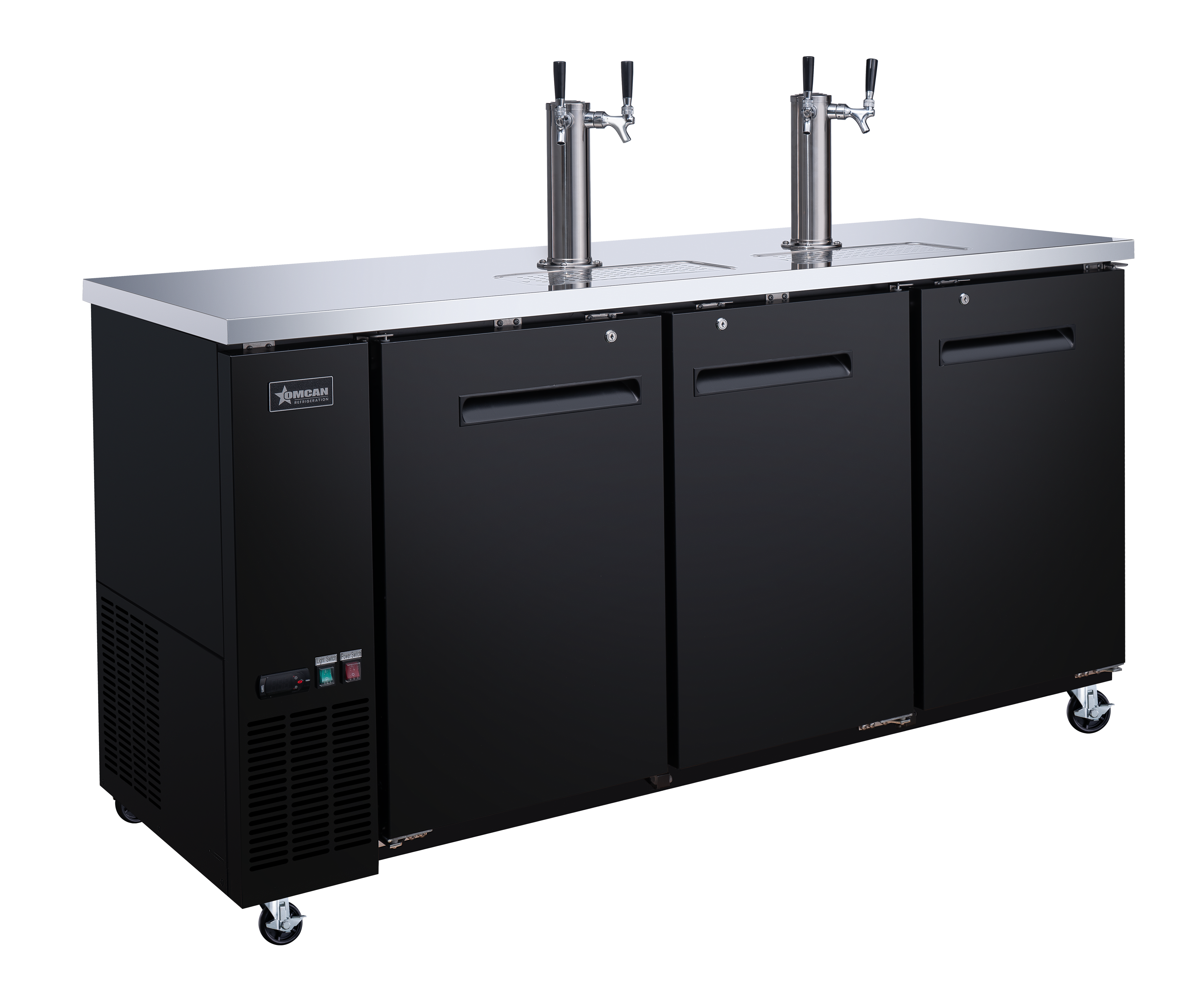 Omcan Three (3) Door Kegerator / Beer Dispenser with 2 Taps, . ( )