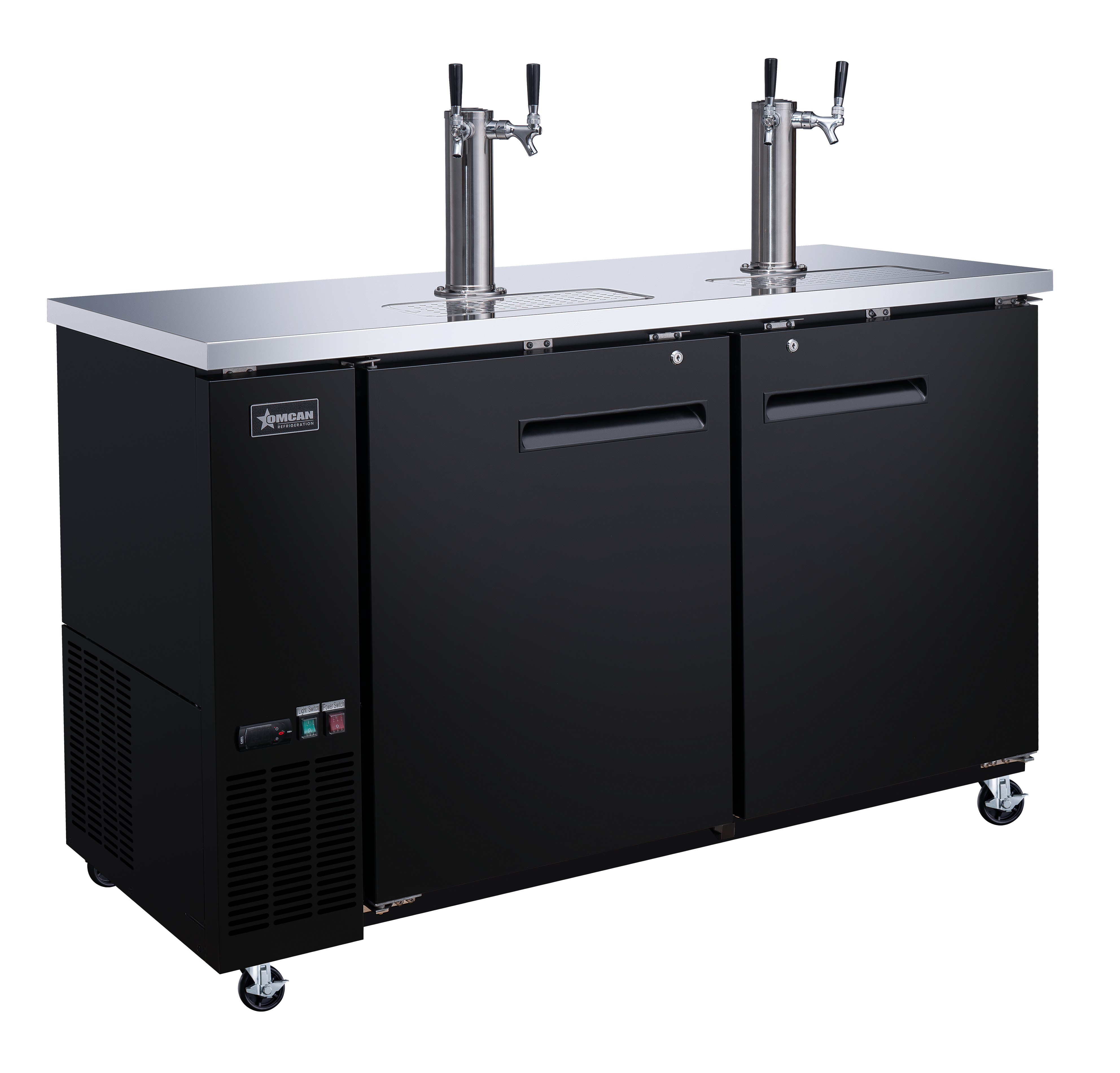 Omcan Two (2) Door Kegerator / Beer Dispenser with 2 Taps, . ( )