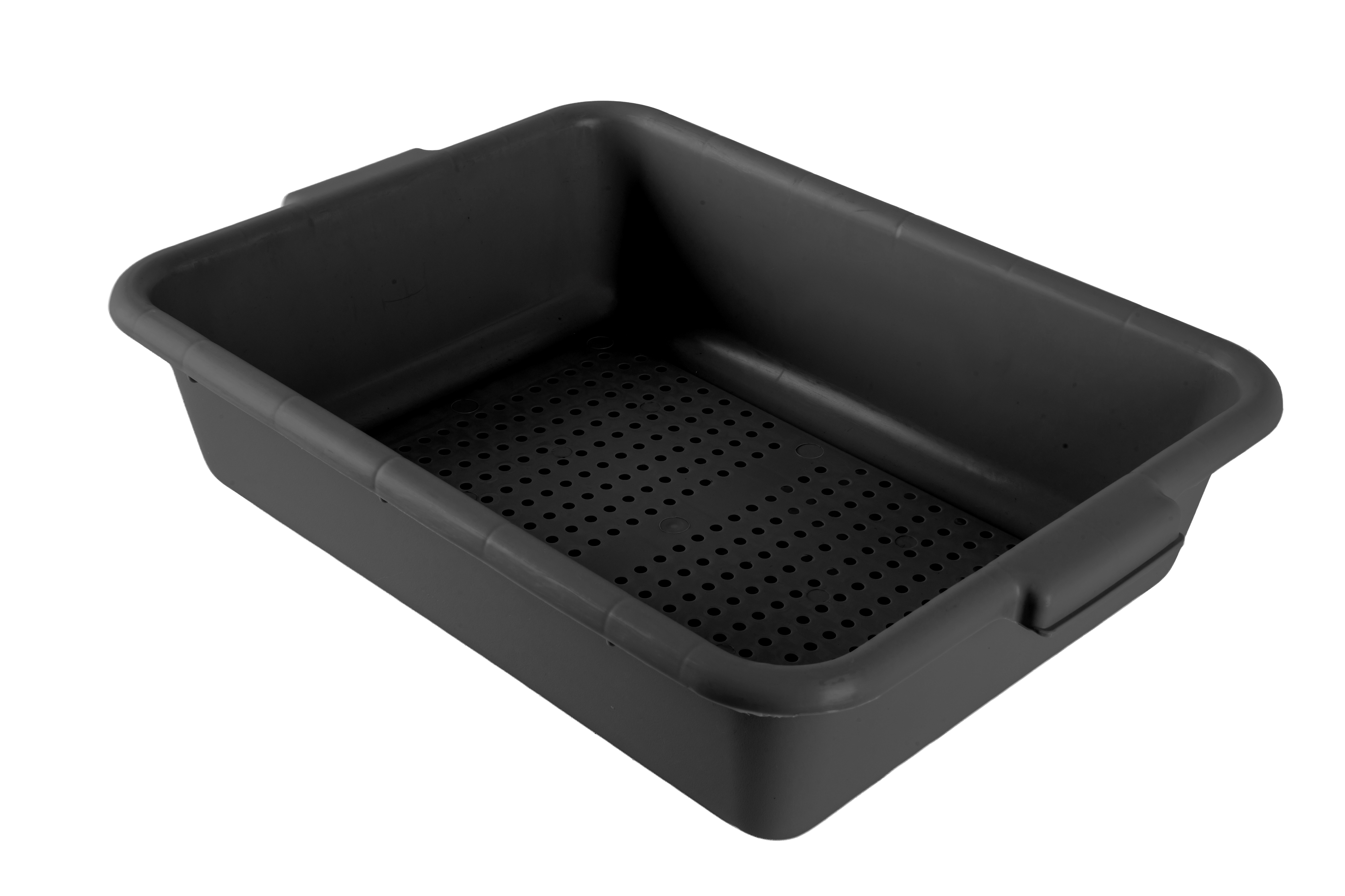 Omcan 21.5" x 15.5" x 5" Standard Polypropylene Perforated Bus Bo