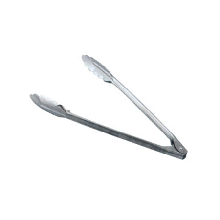 Omcan Stainless Steel Coiled Spring Utility Tongs – Medium-Weight