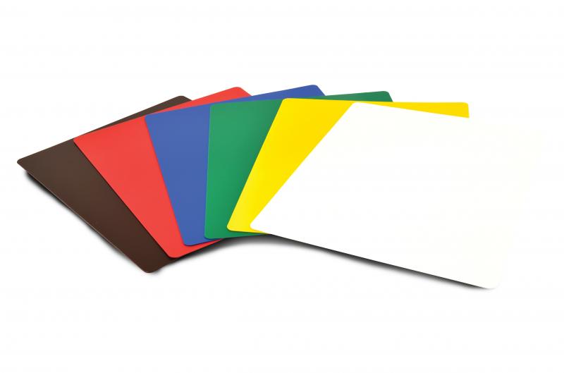 Omcan 1/ Set of 6 Pre-Cut Color-Coded Polypropylene Flexible Cutting Boards