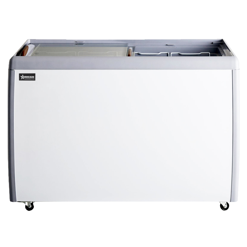 Omcan Two (2) Door Ice Cream Display Chest Freezer with Flat Glass Top, . ( )