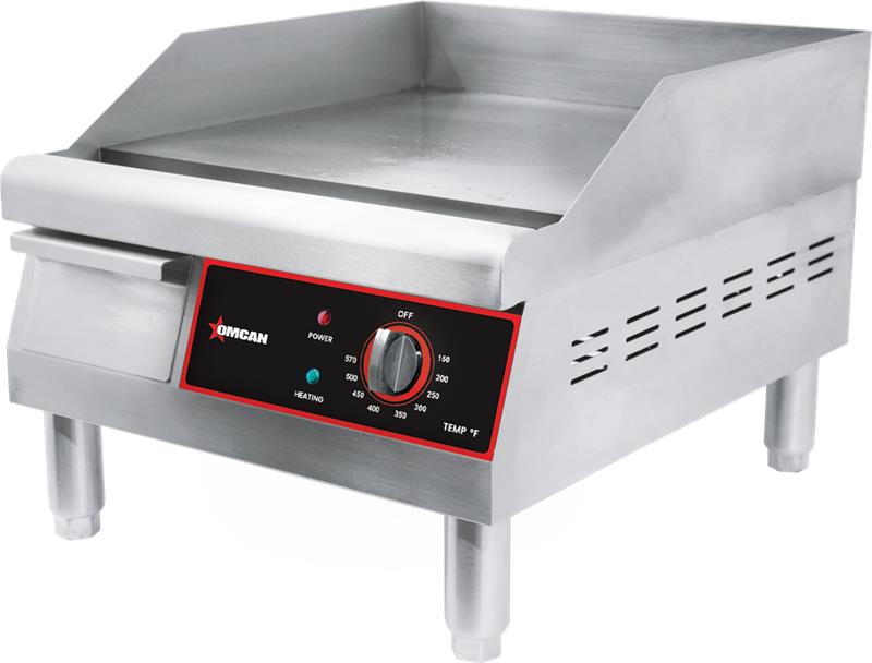 Omcan Countertop Stainless Steel Electric Griddle