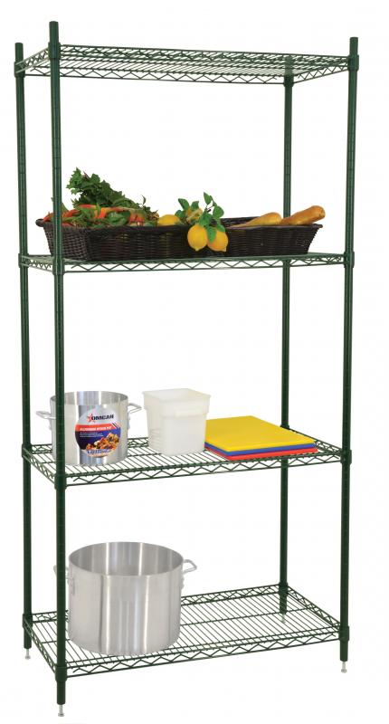 Omcan D W H Dark Green Epoxy Shelving Kit