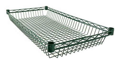 Omcan Dark Green Epoxy Wire Basket Omcan Dark Green Epoxy Wire Basket - 2