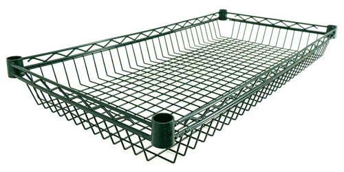 Omcan Dark Green Epoxy Wire Basket Omcan Dark Green Epoxy Wire Basket